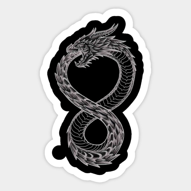 C000016397 - Ouroboros Takeshi Kovacs Tattoo Altered Carbon Sticker by Bevatron